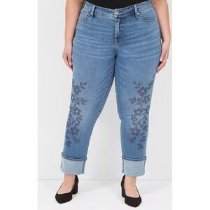 Rhinestone Cottagecore Seven‎ 7 Limited Edition Embellished Denim Capris 24 Blue